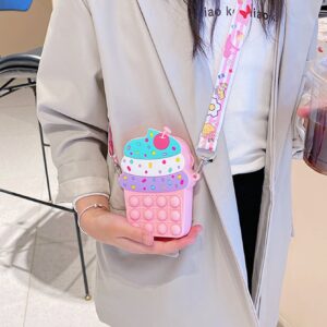 Mini Ice Cream Design Color Block Pop It Bag